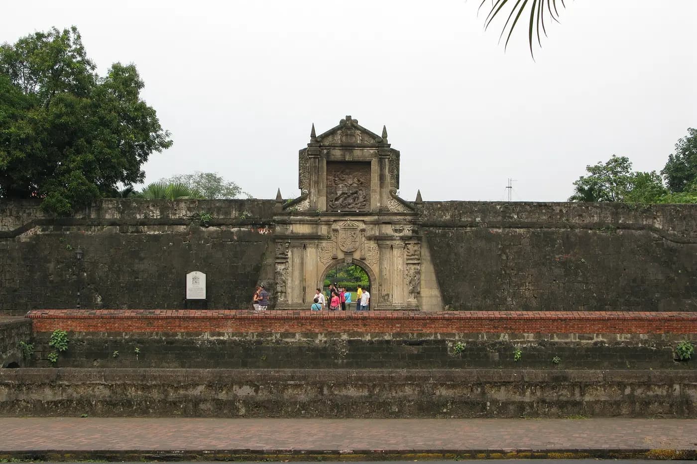 The stone gate of Fort Santiago in Manila's walled city of Intramuros