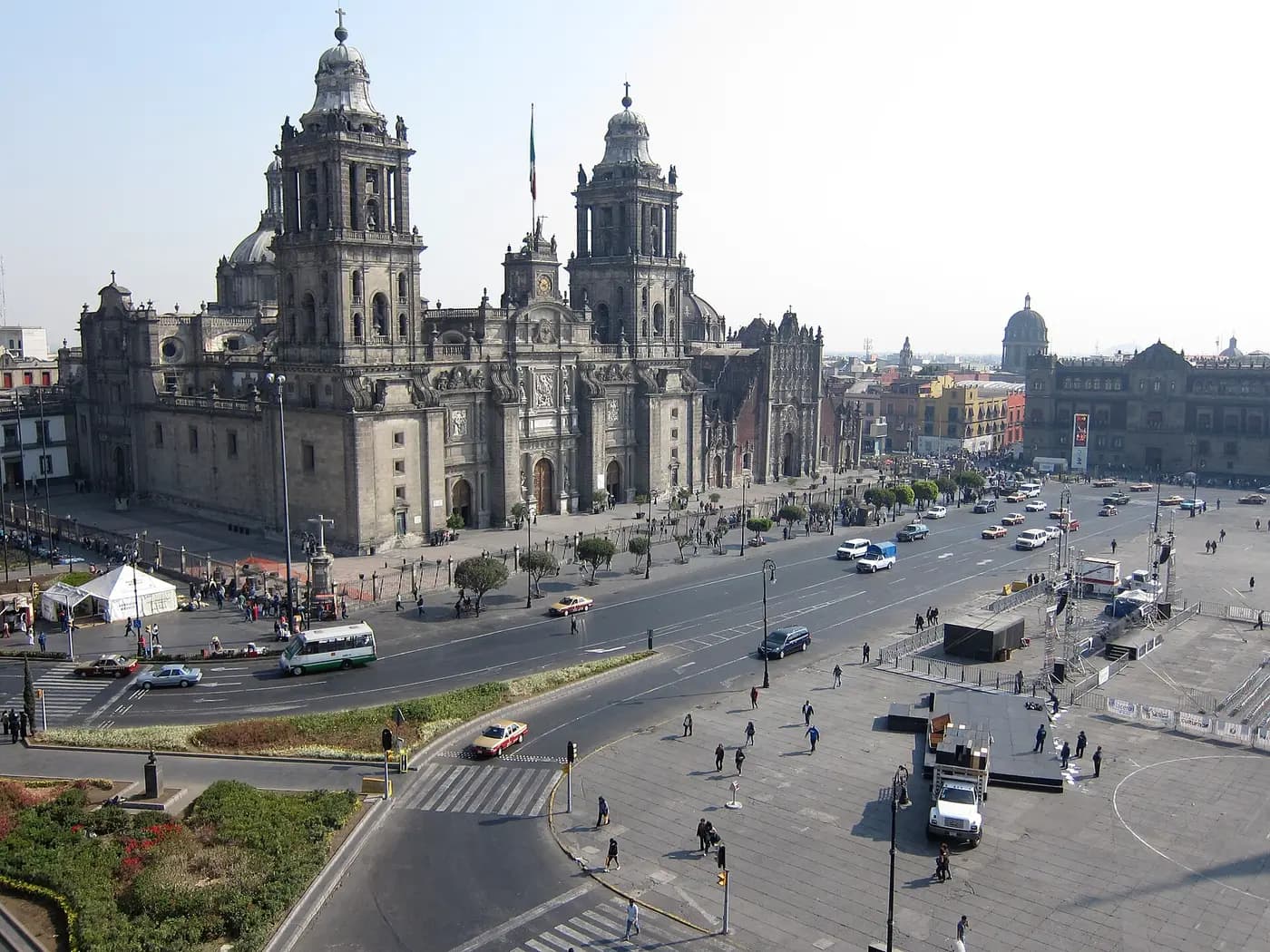 The Metropolitan Cathedral on the Zócalo in Mexico City