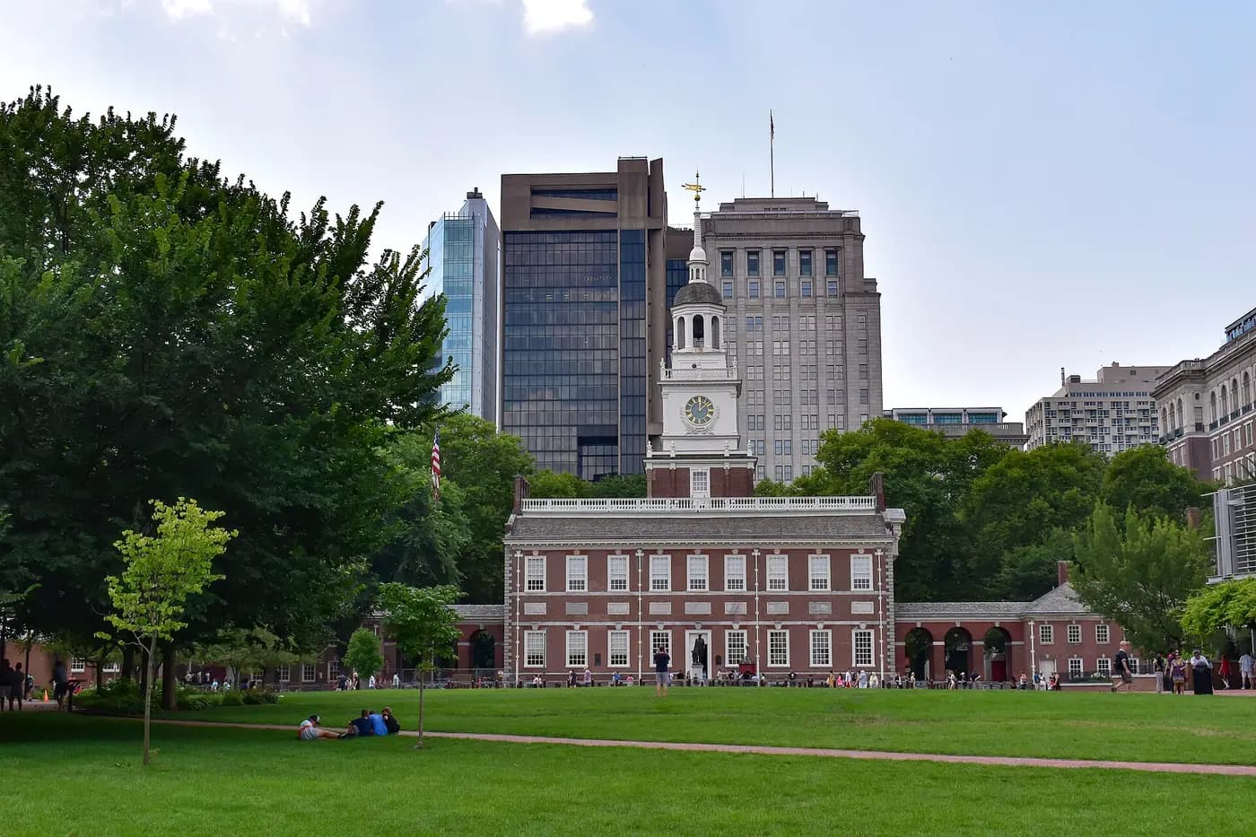 Independence Hall, the red-brick State House in Philadelphia