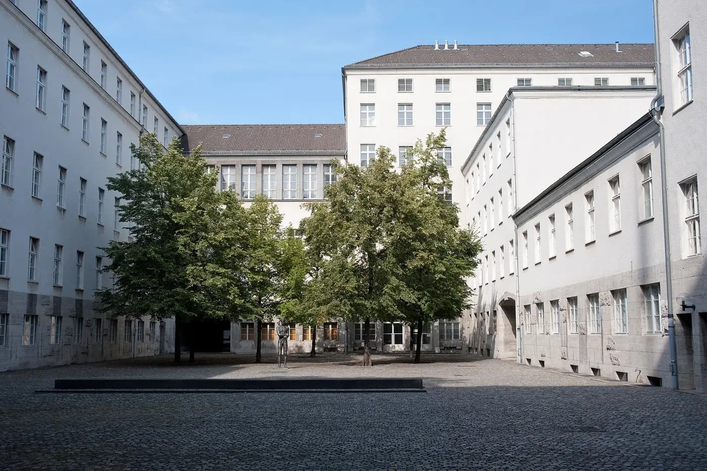 The Bendlerblock courtyard in Berlin, where Stauffenberg and fellow plotters were shot on 20 July 1944