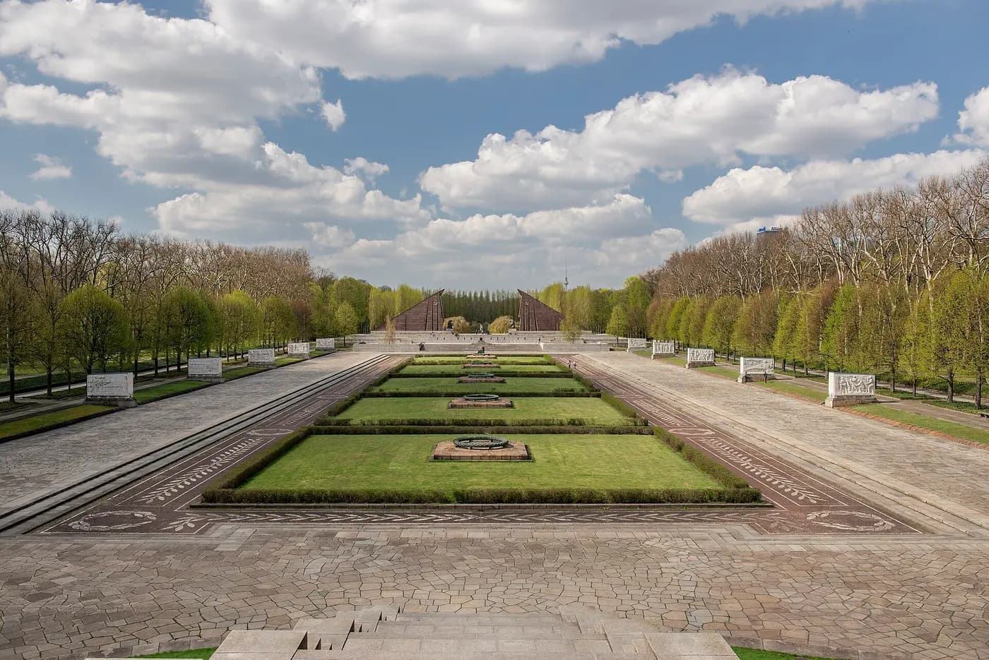 The Soviet War Memorial in Treptower Park, burial ground of Soviet soldiers killed in the Battle of Berlin