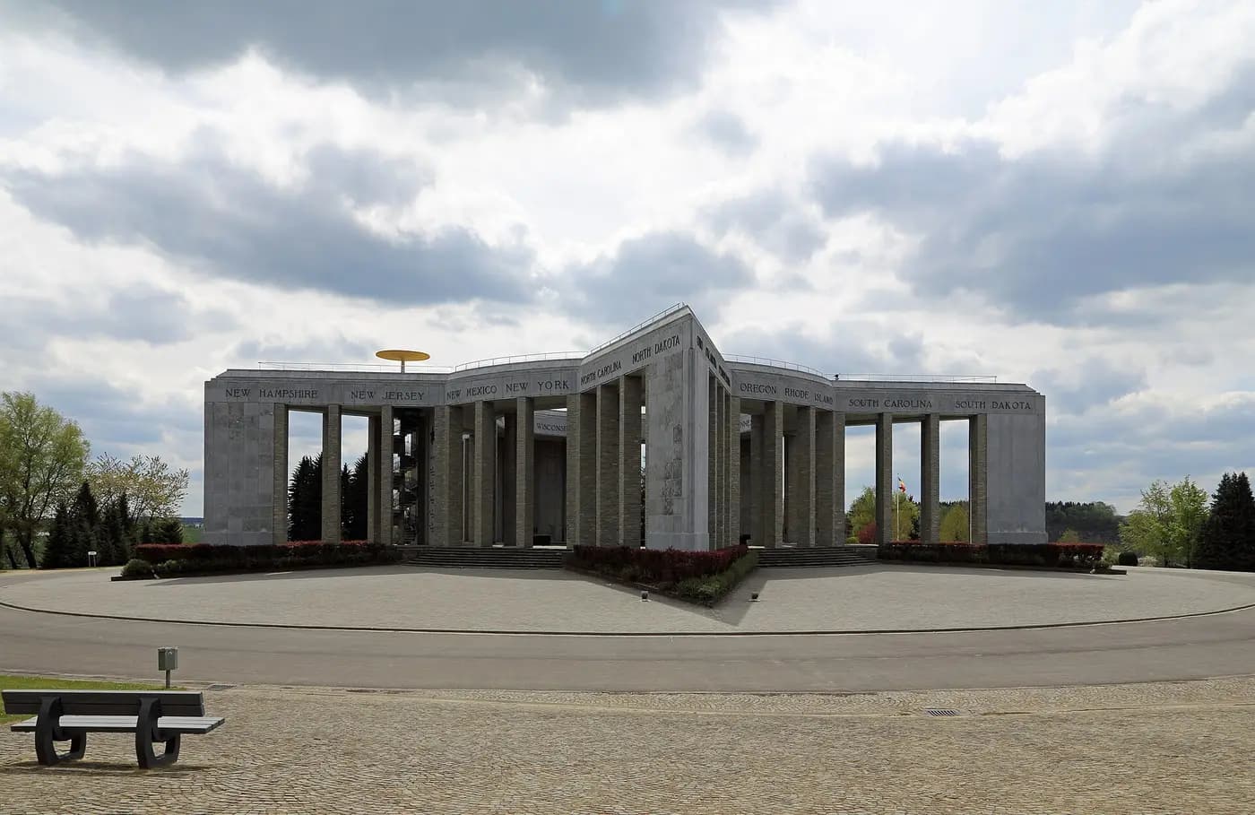 The star-shaped Mardasson Memorial at Bastogne, Belgium