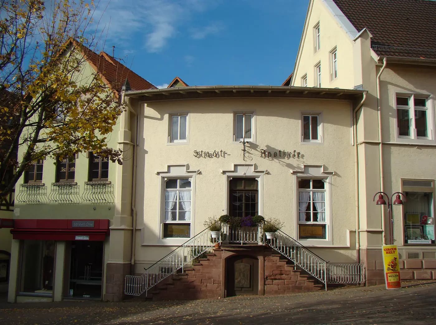 The Stadt-Apotheke in Wiesloch, where Bertha Benz bought fuel on the first long car journey in 1888