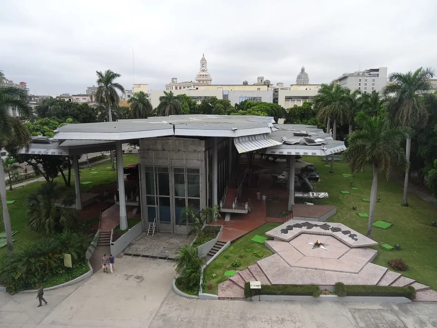 The Granma memorial beside the Museum of the Revolution in Havana, the former presidential palace