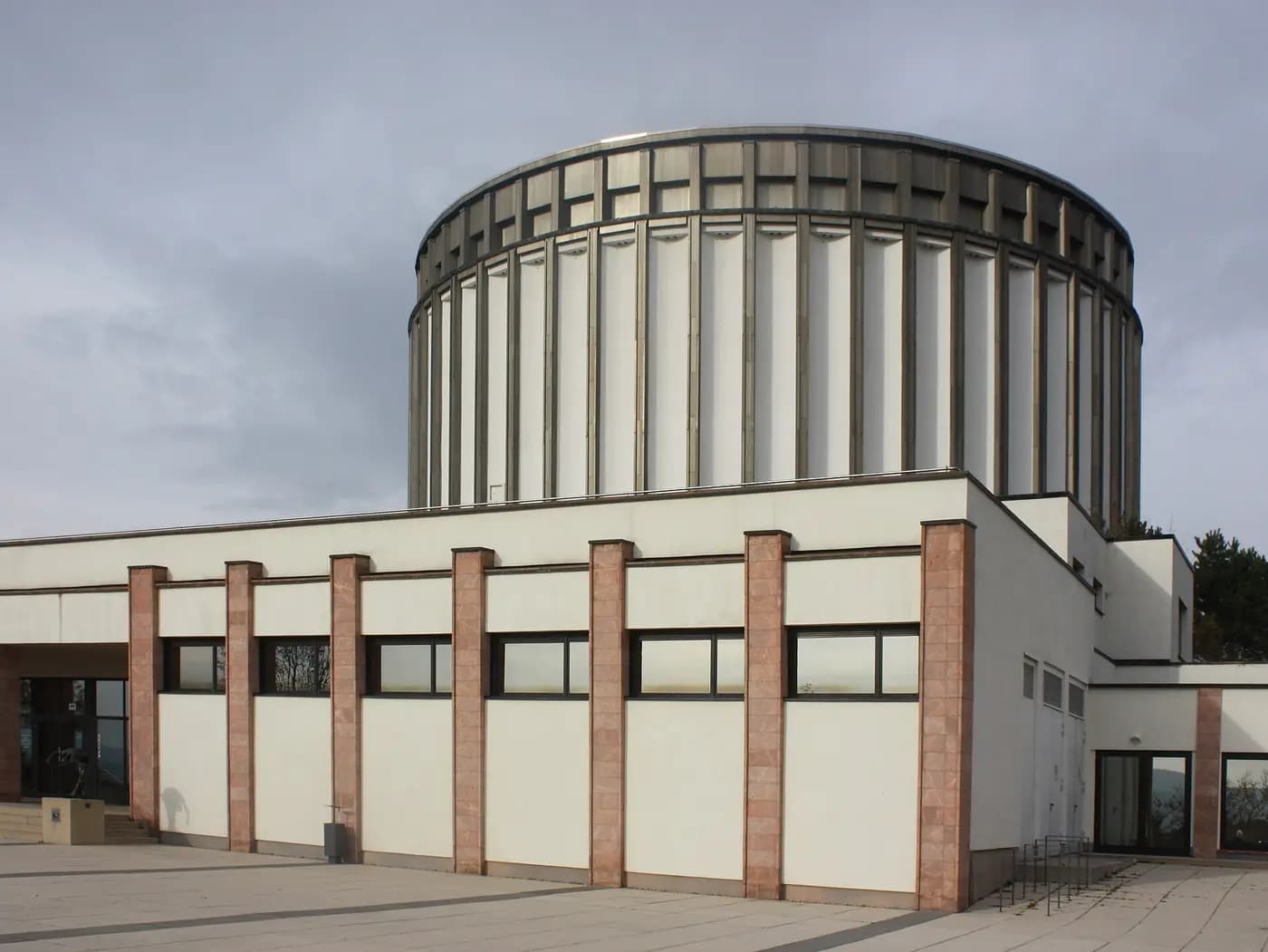 The drum-shaped Panorama Museum on the hill above Bad Frankenhausen where the peasant army was crushed