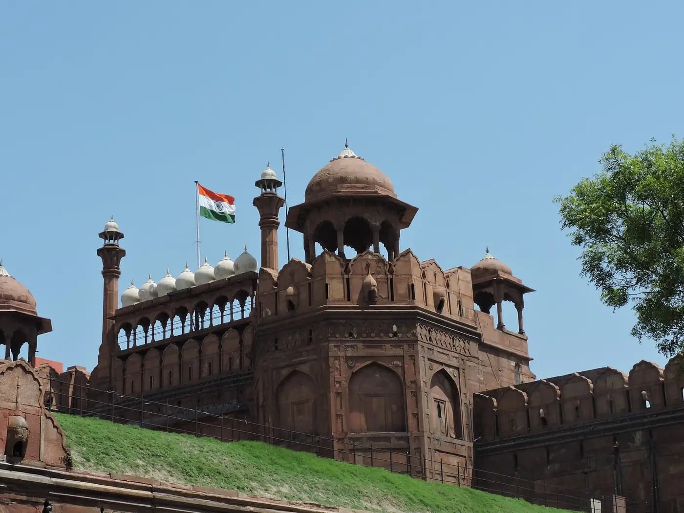 The Lahori Gate of the Red Fort in Delhi, where the Indian flag was first hoisted in 1947