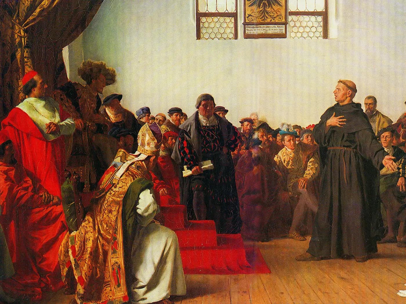 Anton von Werner's painting of Martin Luther standing before Emperor Charles V at the Diet of Worms