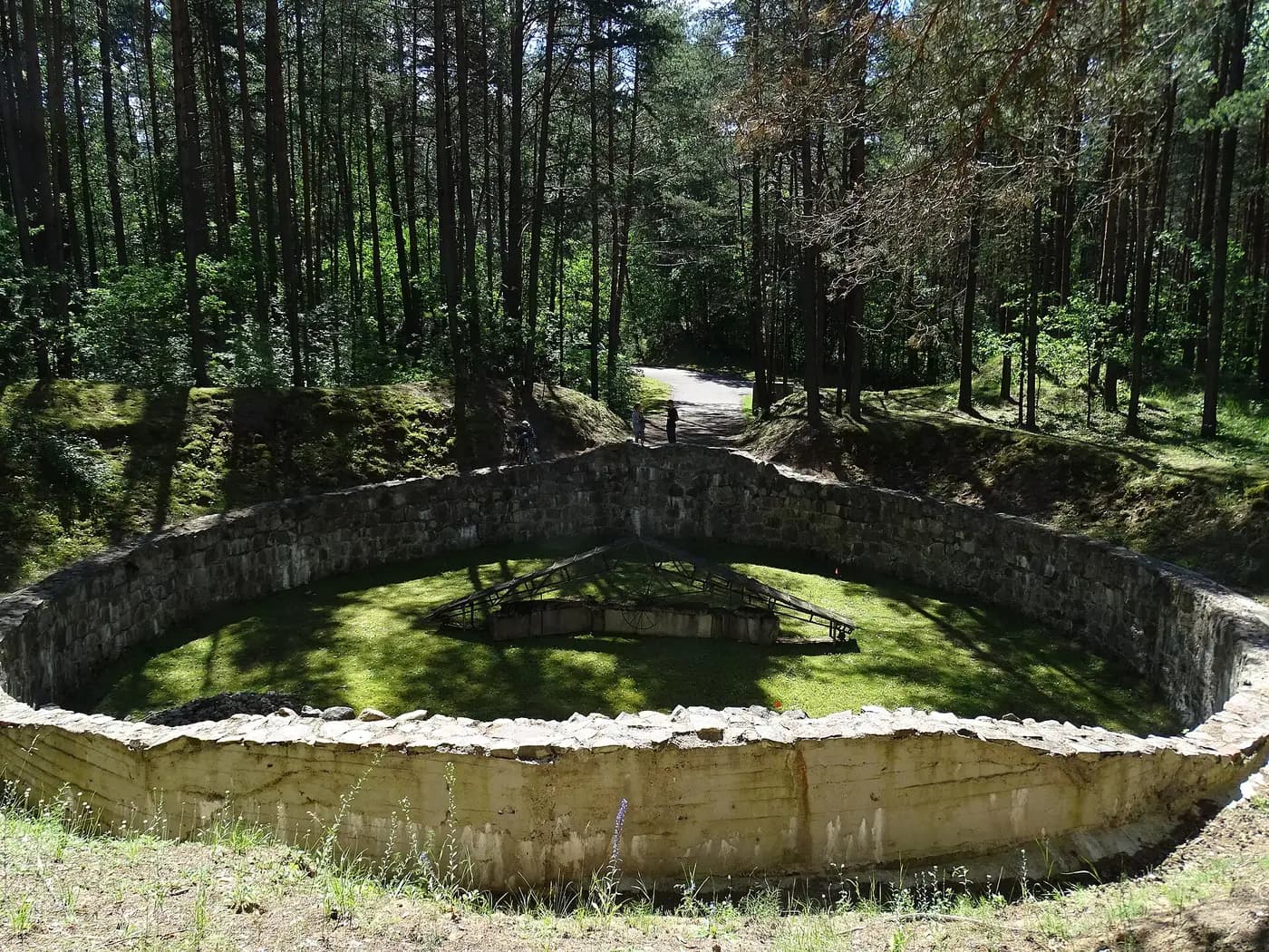 A memorial to the Jewish victims in the forest at Paneriai, near Vilnius