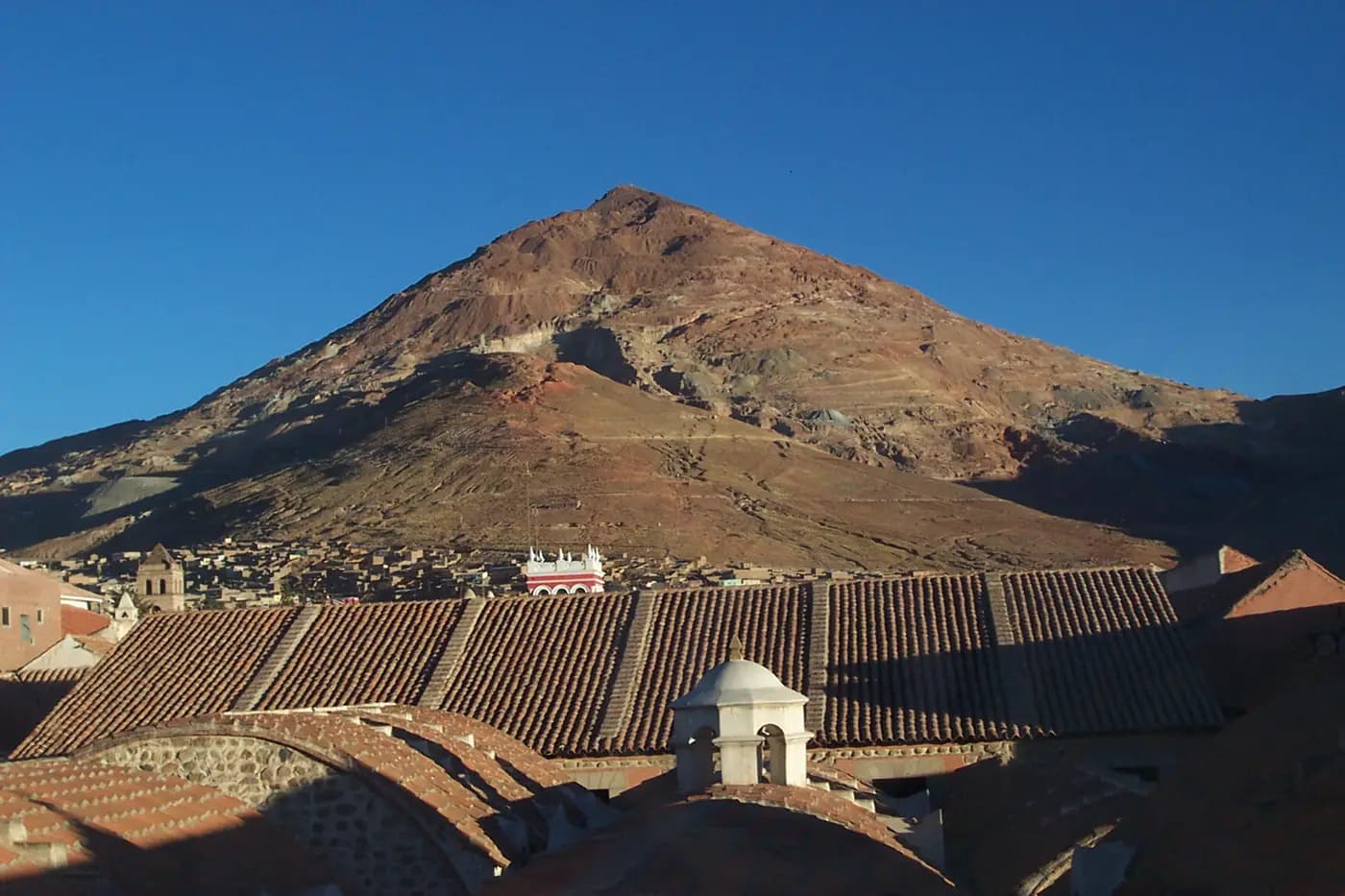 Cerro Rico, the silver mountain above the Bolivian city of Potosí
