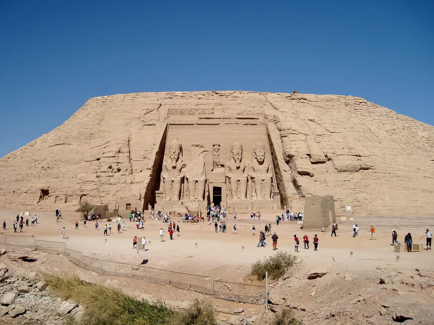 The Great Temple of Ramesses II at Abu Simbel, cut up and moved to higher ground in the 1960s