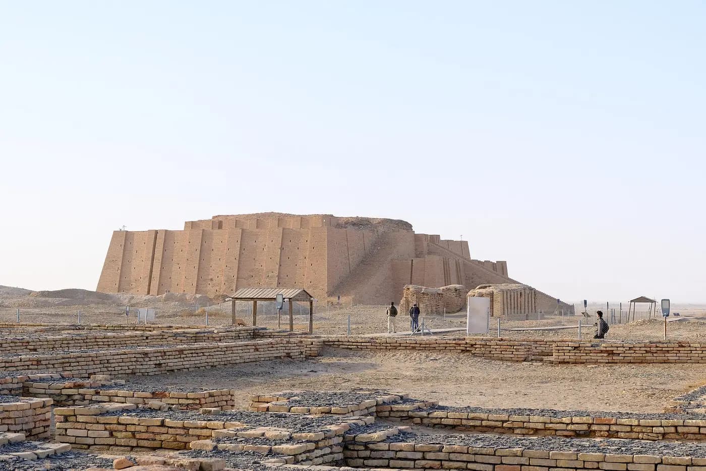 The restored ziggurat of Ur rising from the Iraqi plain