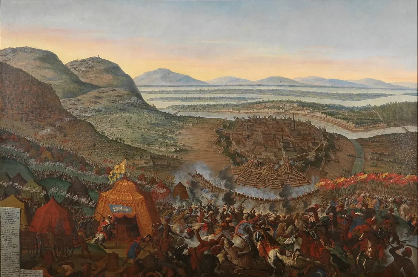 A 17th-century painting of the Ottoman siege of Vienna in 1683