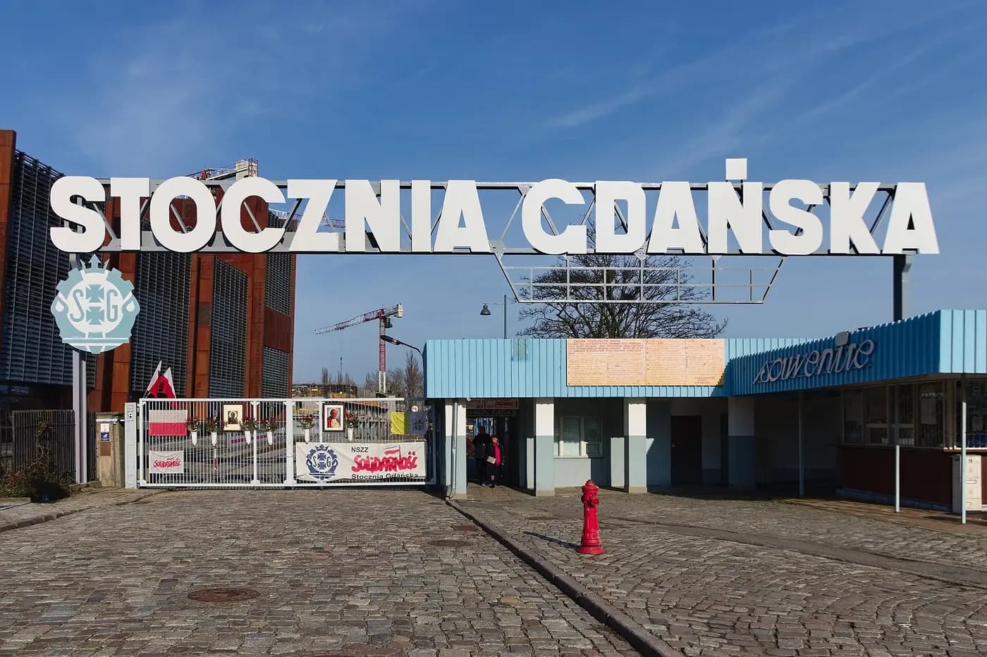 Gate No. 2 of the Gdańsk Shipyard, where the 1980 Solidarity strike began