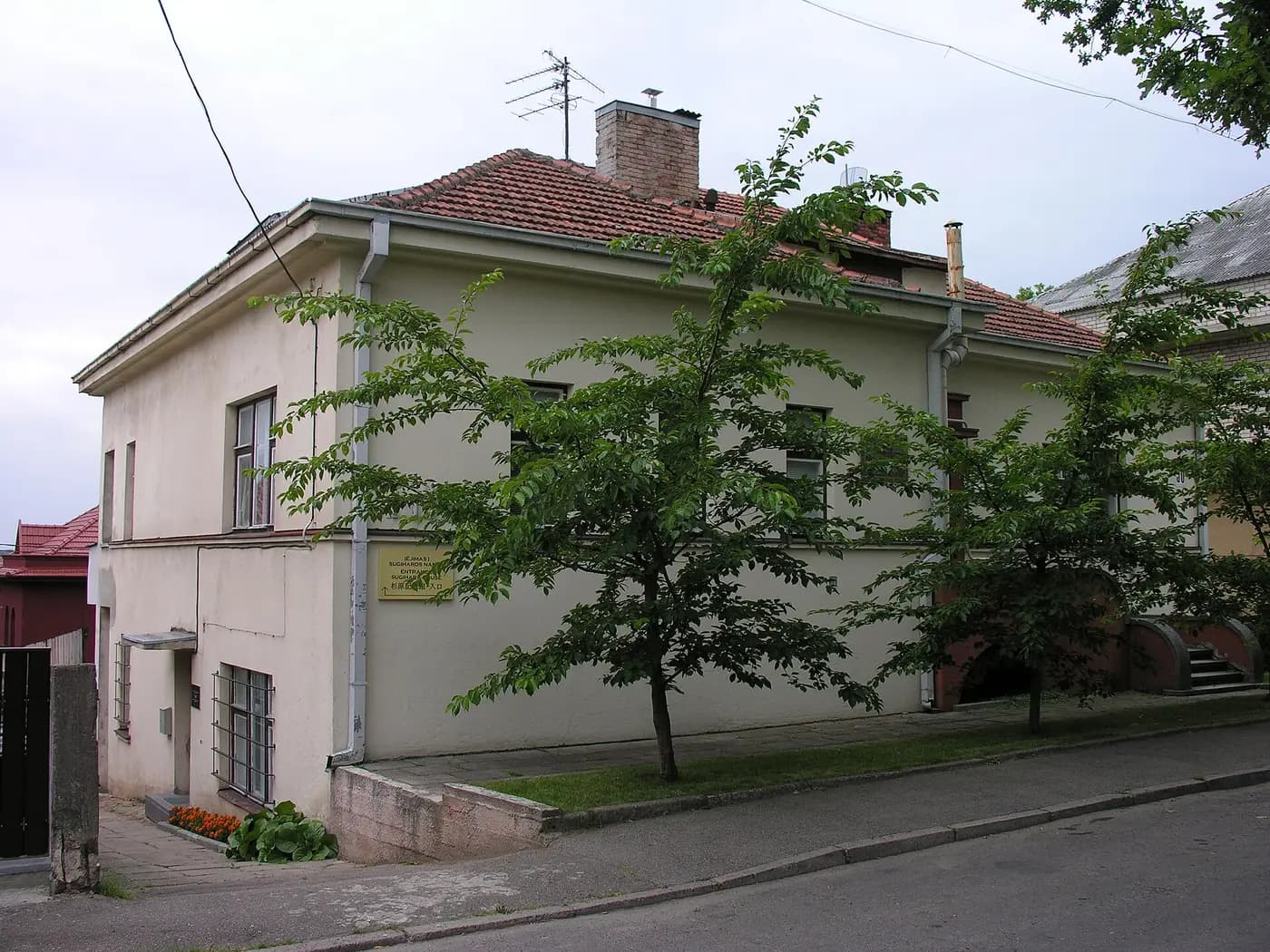 The modest two-storey house in Kaunas that held the Japanese consulate where Chiune Sugihara issued visas