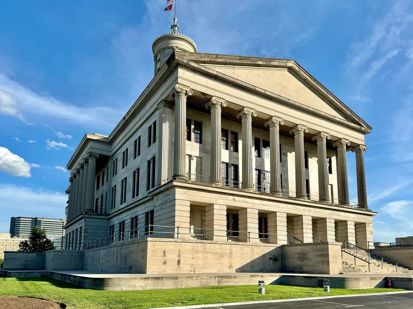 The Greek Revival Tennessee State Capitol in Nashville, where the 19th Amendment was ratified