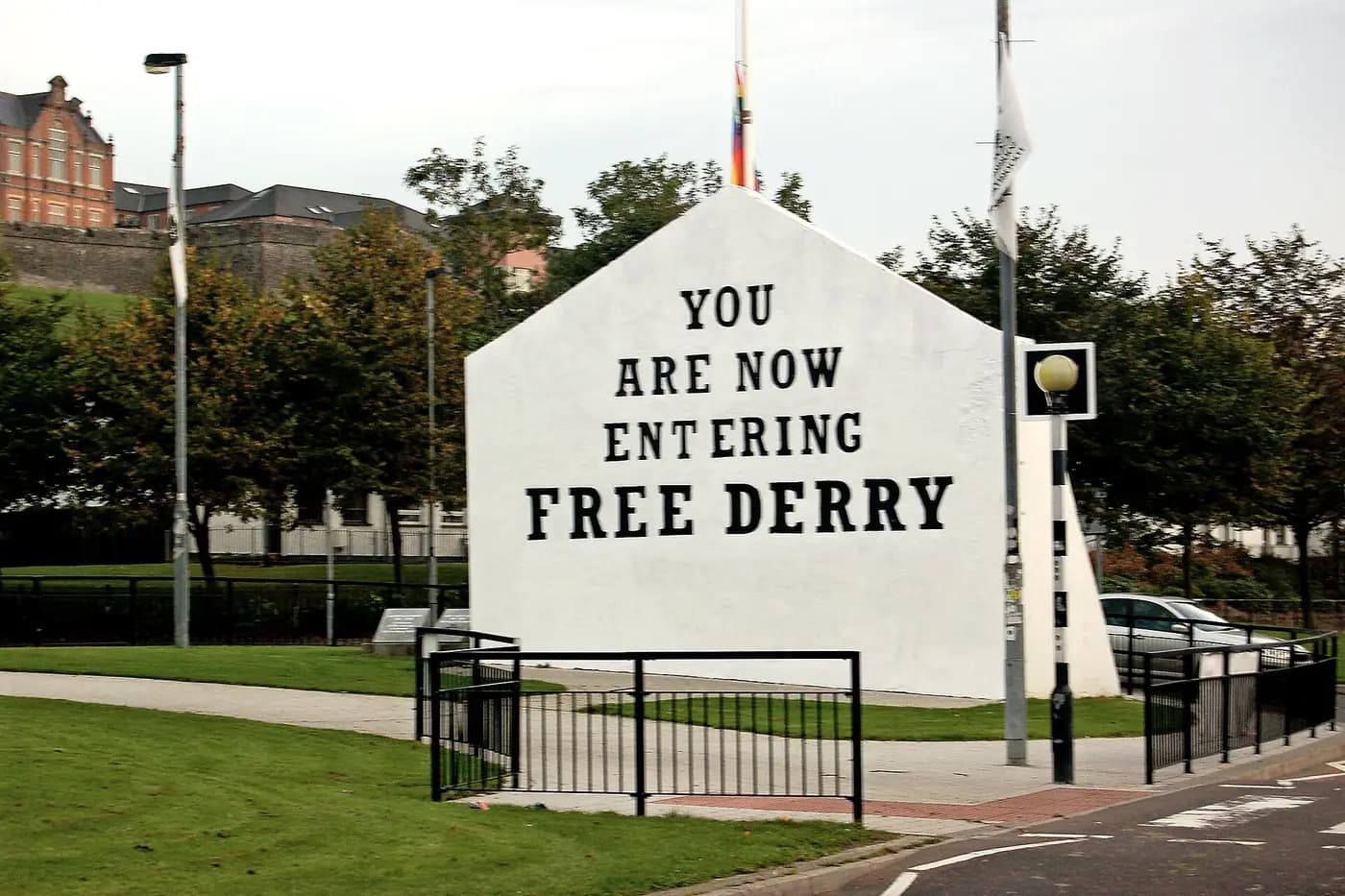 The Free Derry Corner gable wall in the Bogside, Derry