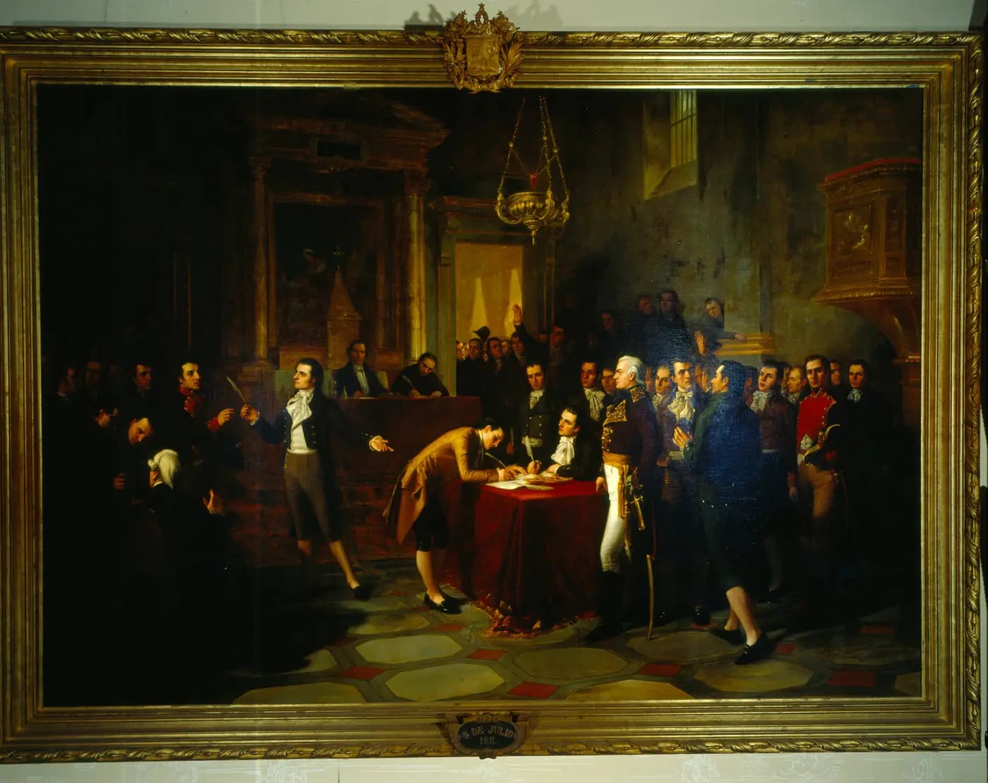 Martín Tovar y Tovar's painting of deputies signing Venezuela's Act of Independence in 1811