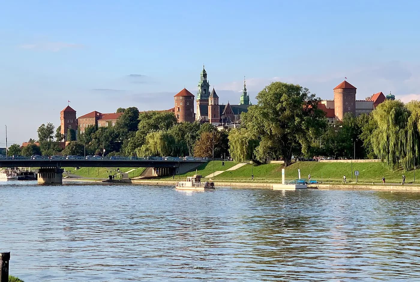 Wawel Castle and Cathedral on their hill above the Vistula river in Kraków