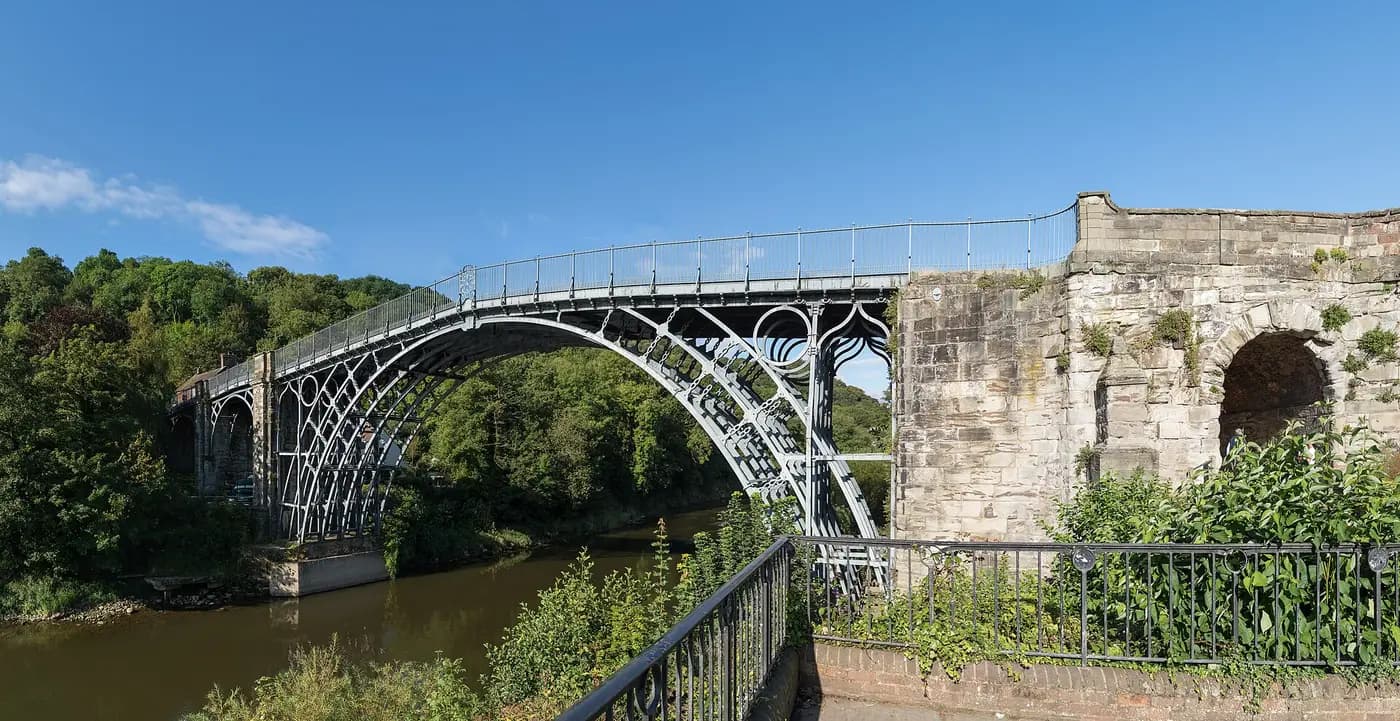 The cast-iron bridge over the Severn at Ironbridge