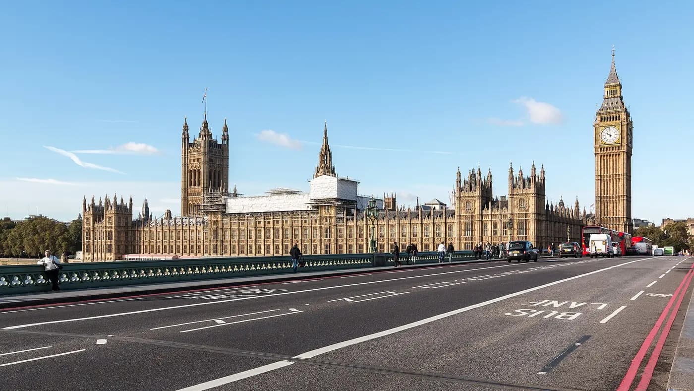 The Palace of Westminster and Big Ben in London